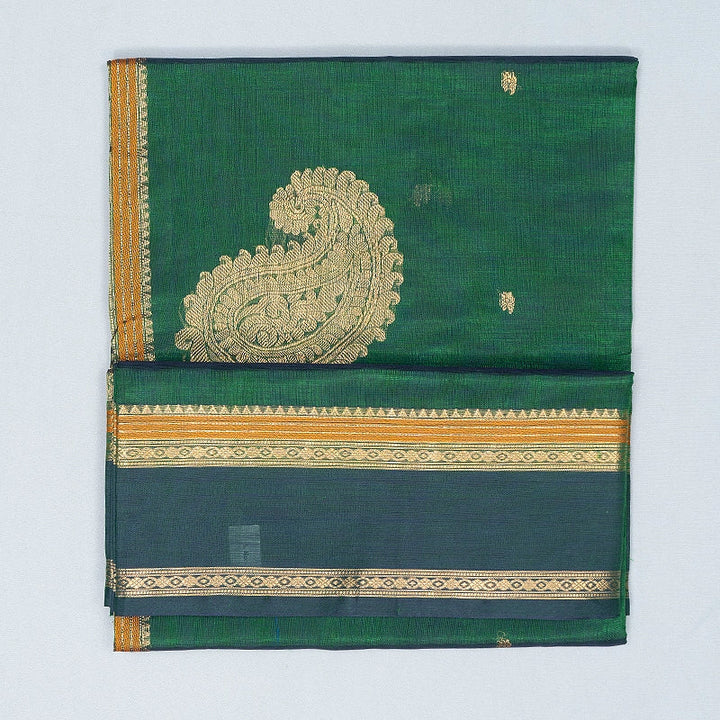 Hayagrivas Bottle Green  Kanchi Silk Cotton Saree SSCBF179I7-3