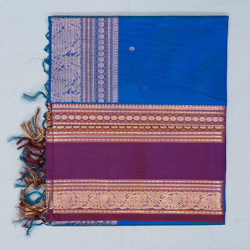 Hayagrivas Ananda Blue Kanchi Silk Cotton Saree SSCBF179I9-25