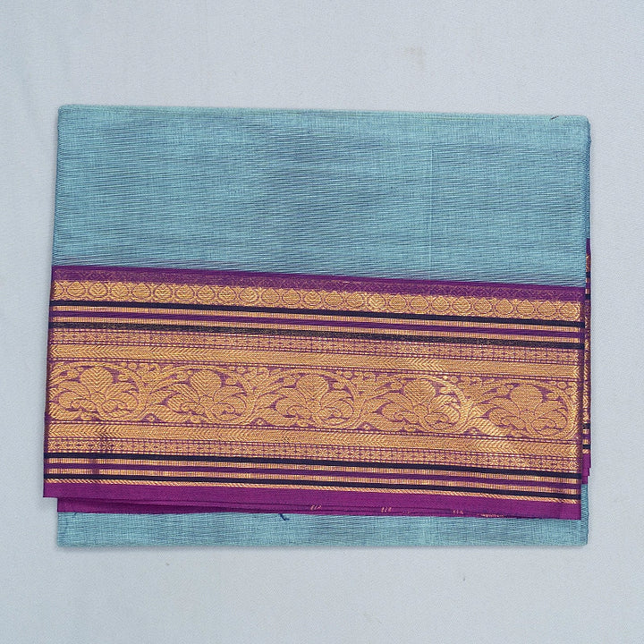 Hayagrivas Bluish-Grey Handloom Chettinad Cotton Saree SSCBF188J1-23