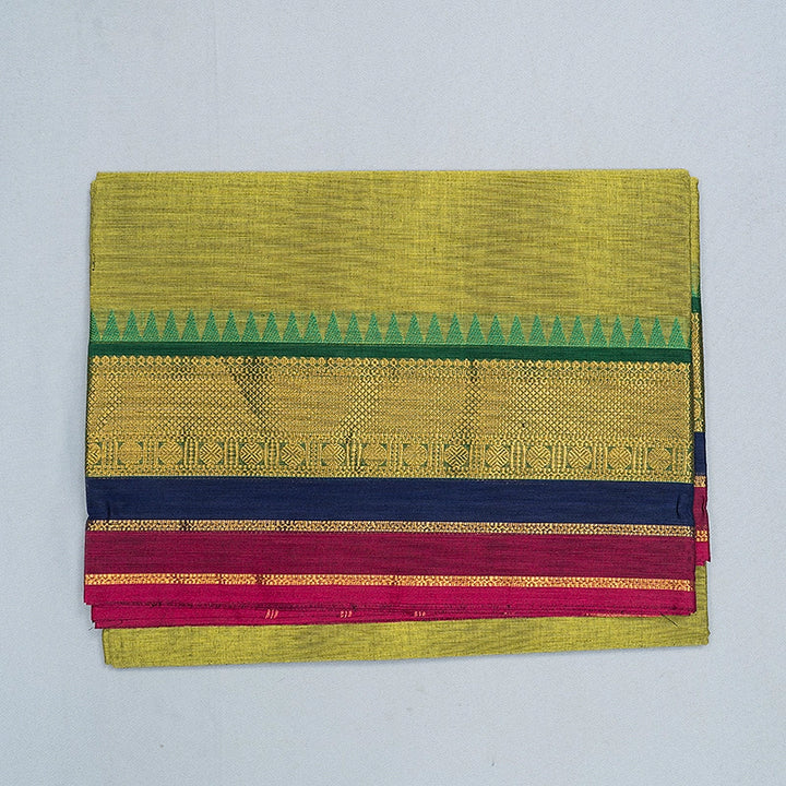 Hayagrivas Yellowish-Green Handloom Chettinad Cotton Saree SSCBF188J1-48