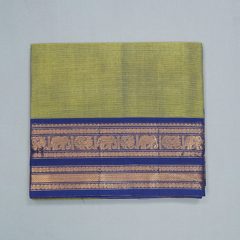 Hayagrivas Yellowish-Green Handloom Chettinad Cotton Saree SSCBF209J1-113