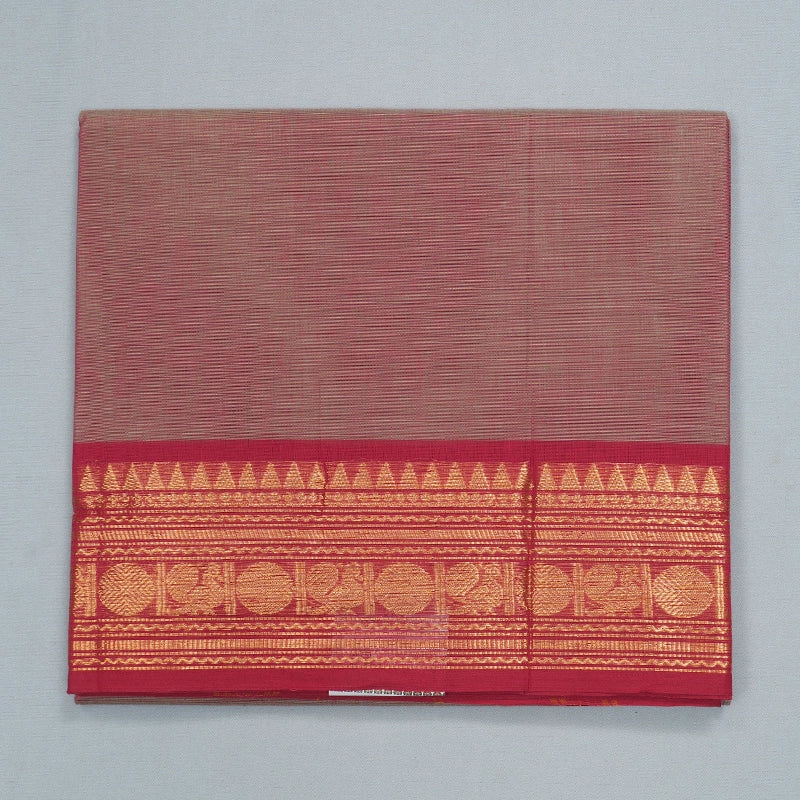 Hayagrivas Pink &amp; Beige (Dual Tone) Handloom Chettinad Cotton Saree SSCBF209J1-150