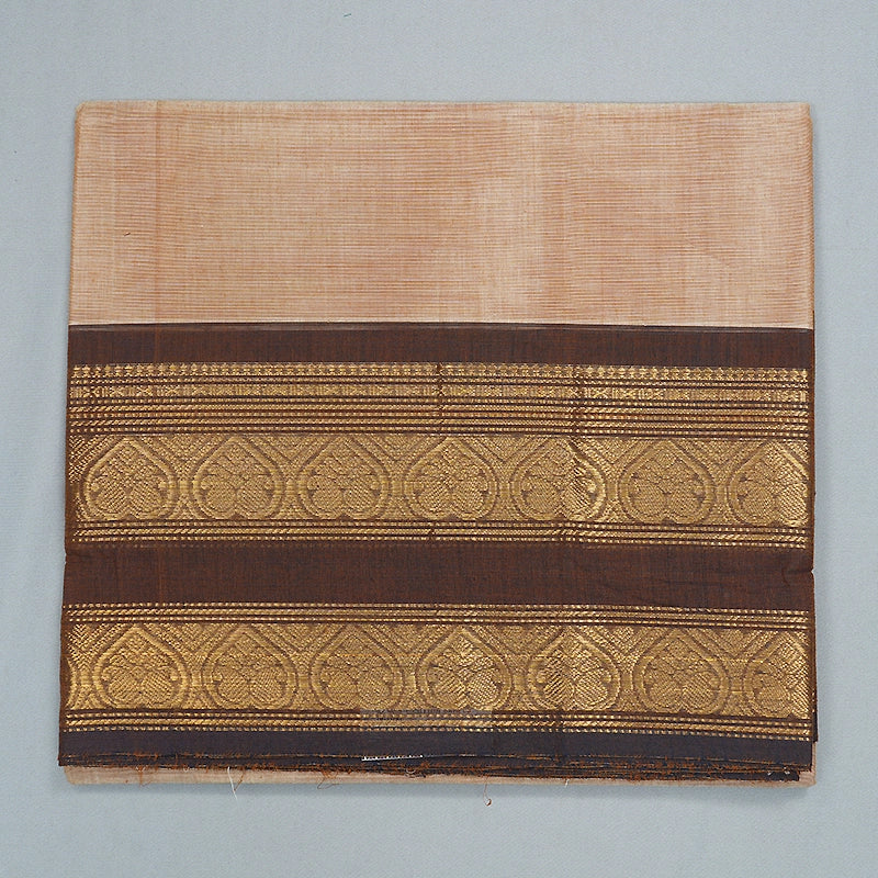 Hayagrivas Beige Handloom Chettinad Cotton Saree SSCBF209J1-25