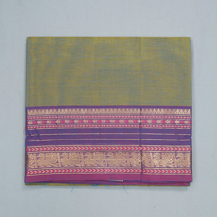 Hayagrivas Yellowish-Blue Handloom Chettinad Cotton Saree SSCBF209J1-81