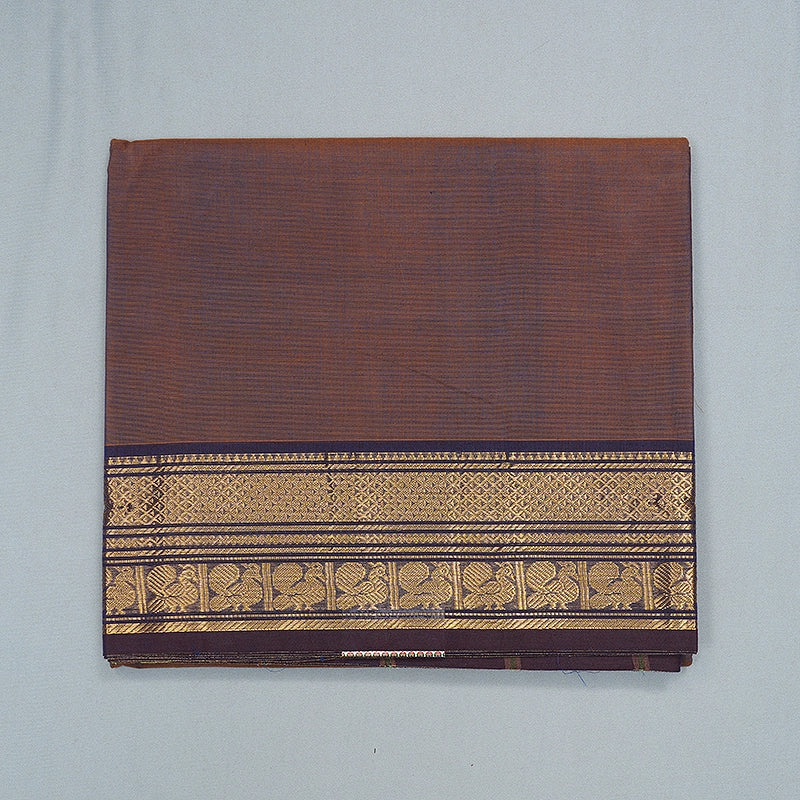 Hayagrivas Purplish Brown Handloom Chettinad Cotton Saree SSCBF209J1-88