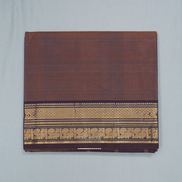Hayagrivas Purplish Brown Handloom Chettinad Cotton Saree SSCBF209J1-88