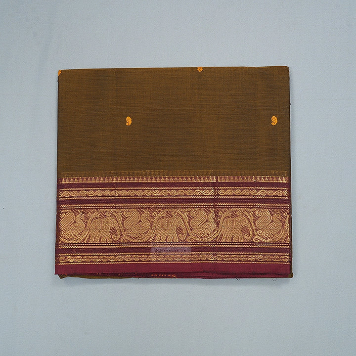 Hayagrivas Honey Mustard Handloom Chettinad Cotton Saree SSCBF210J1-115