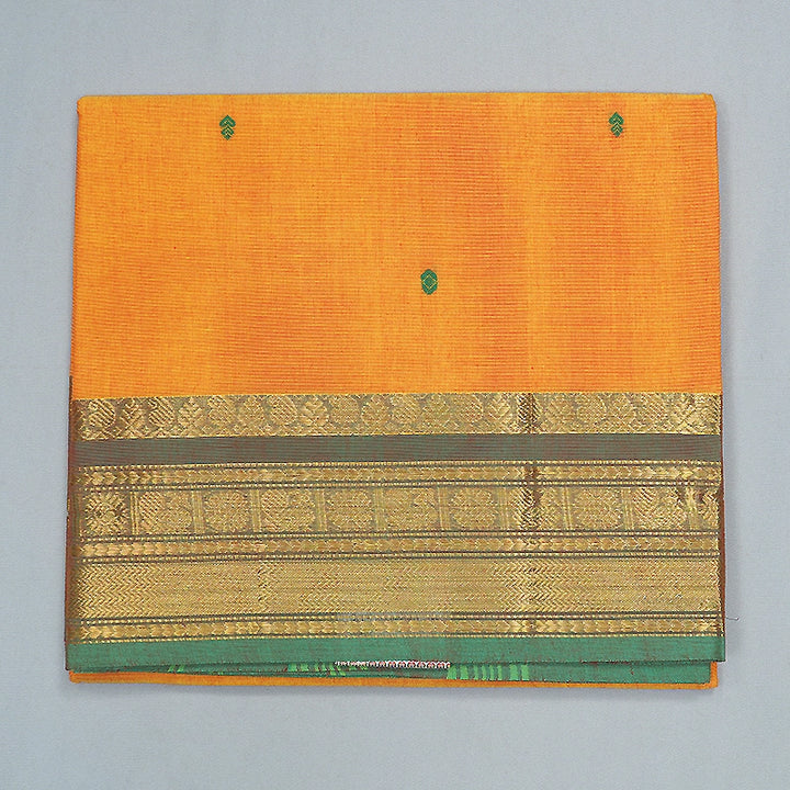 Hayagrivas Mango Orange Handloom Chettinad Cotton Saree SSCBF210J1-155