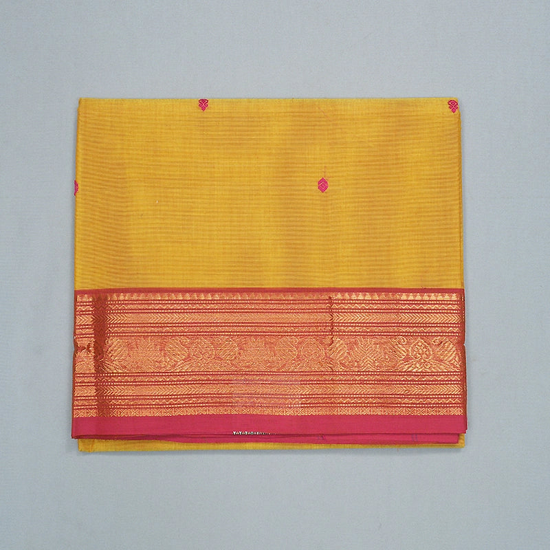 Hayagrivas Lemon Yellow Handloom Chettinad Cotton Saree SSCBF210J1-72