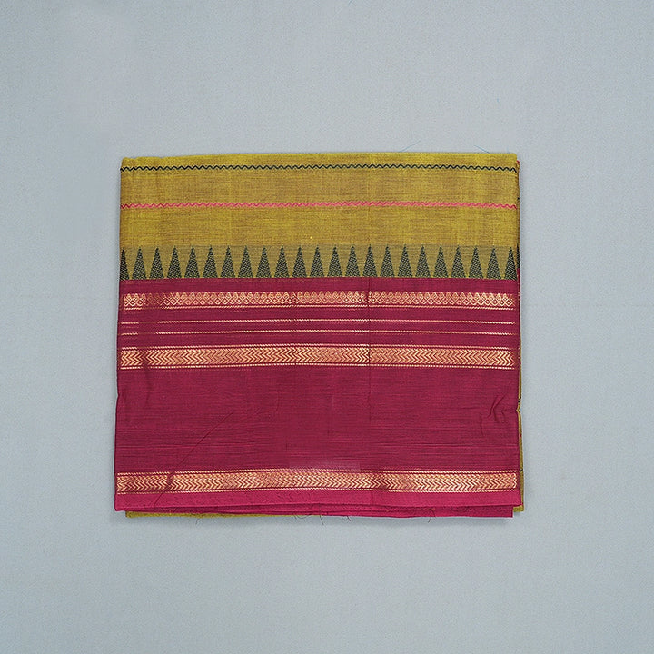 Hayagrivas Yellowish-Green Handloom Chettinad Cotton Saree SSCBF210J1-74