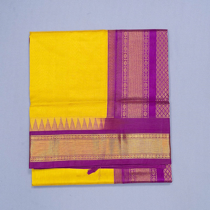 Hayagrivas Bright Yellow Pure Silk Cotton Saree SSCBF34D3-18