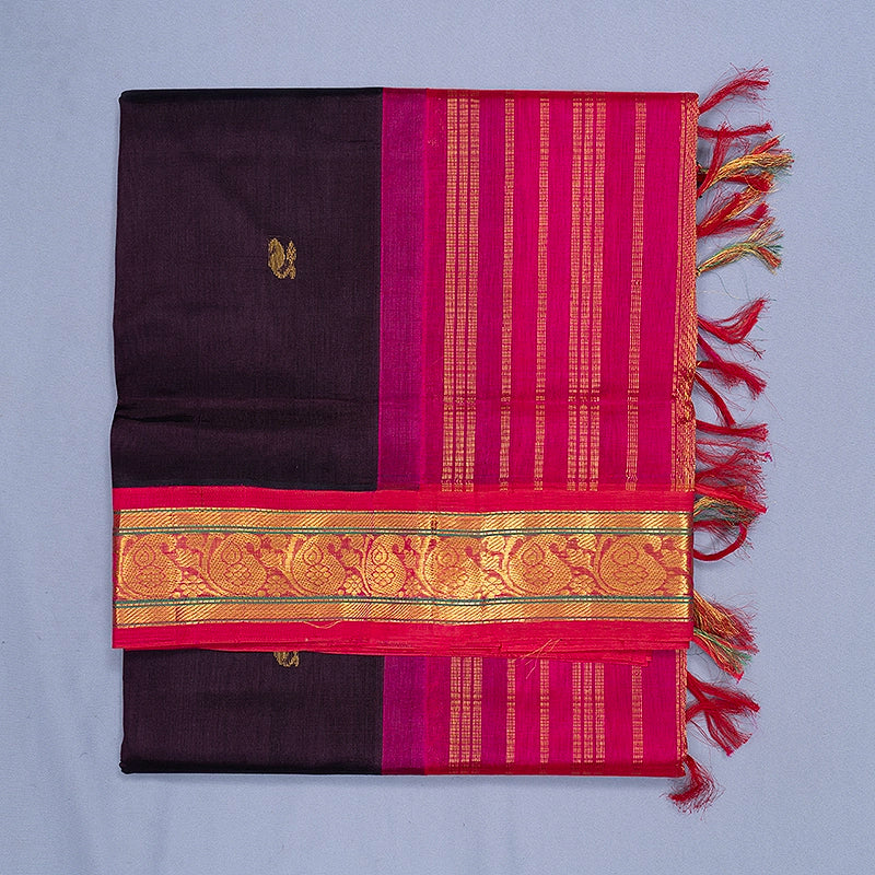Hayagrivas Deep Nagapazham Pure Silk Cotton Saree SSCBF34D4-34