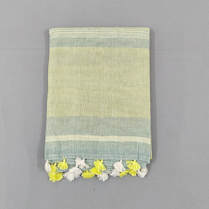 Hayagrivas Multicolour Handloom Linen Saree SSCBF68E3-5