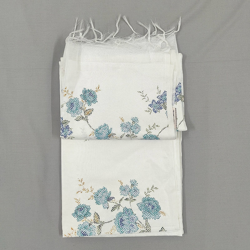 Hayagrivas Half-White Handloom Linen Saree SSCBF68E6-7