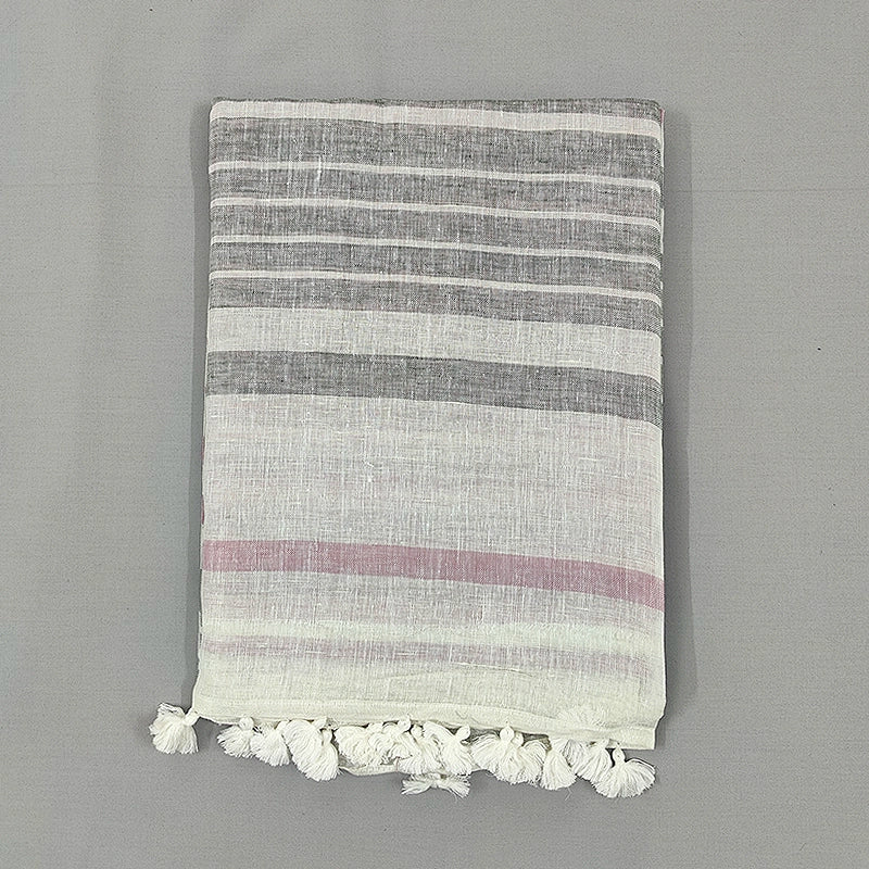 Hayagrivas Multicolur Handloom Linen Saree SSCBF69E6-3