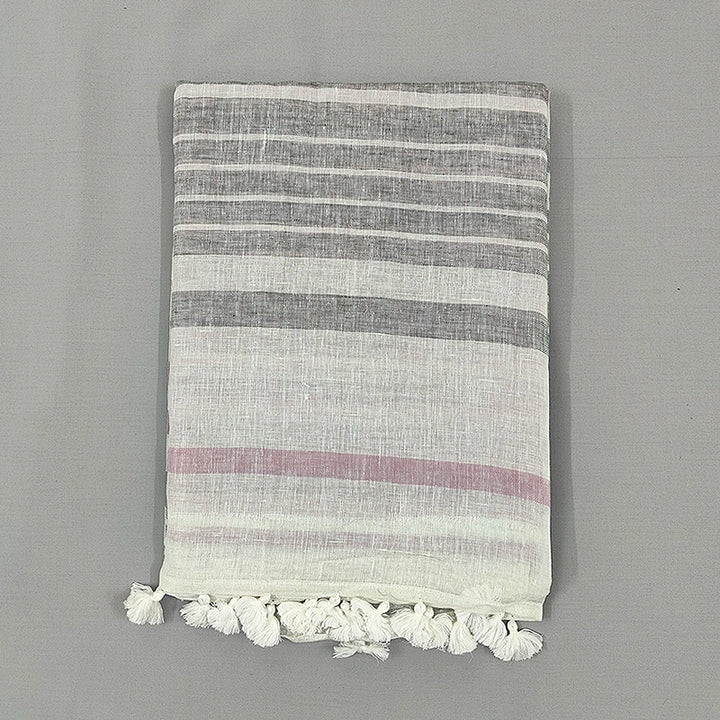 Hayagrivas Multicolur Handloom Linen Saree SSCBF69E6-3