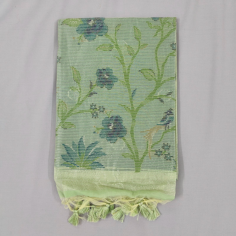 Hayagrivas Mint Green Fancy Cotton Saree SSCBF84F10-7