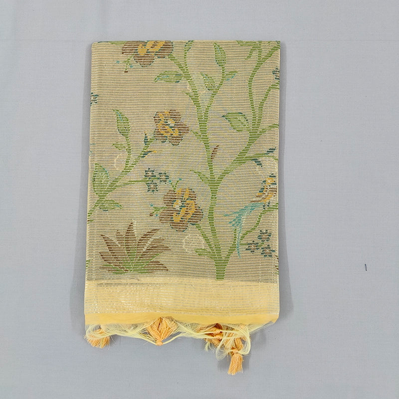 Hayagrivas Beige Fancy Cotton Saree SSCBF84F10-9