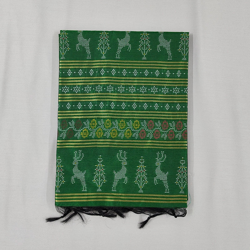 Hayagrivas Bottle Green Fancy Cotton Saree SSCBF84F13-2