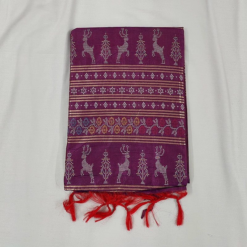 Hayagrivas Purple Fancy Cotton Saree SSCBF84F13-5