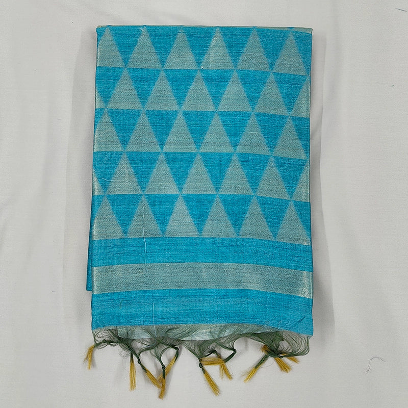 Hayagrivas Blue Fancy Cotton Saree SSCBF84F16-2