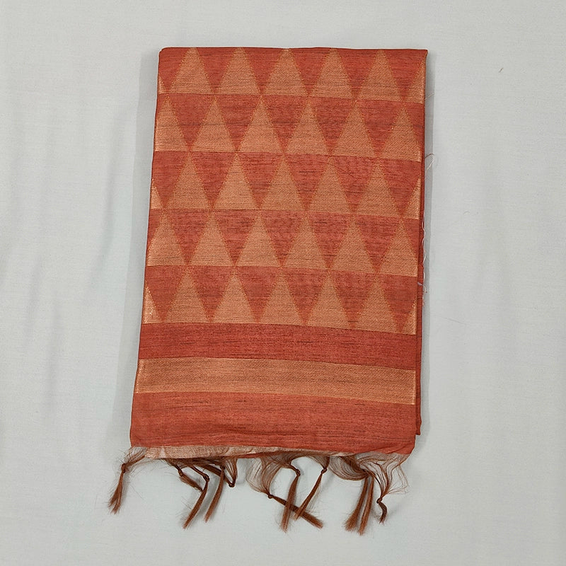 Hayagrivas Rust Orange Fancy Cotton Saree SSCBF84F16-4