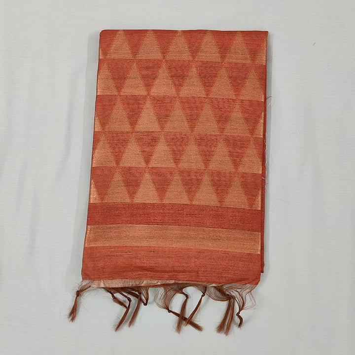 Hayagrivas Rust Orange Fancy Cotton Saree SSCBF84F16-4