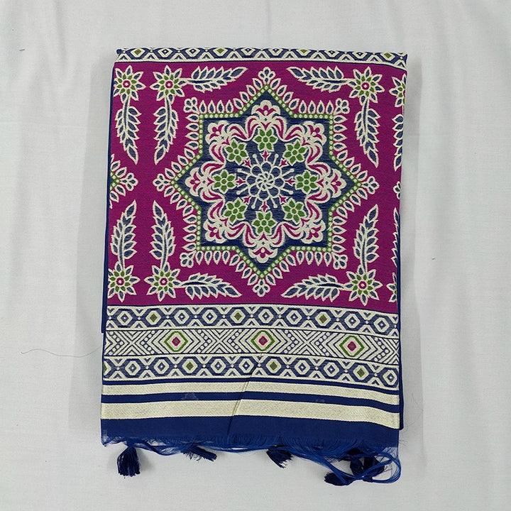 Hayagrivas Royal Blue Fancy Cotton Saree SSCBF84F19-14
