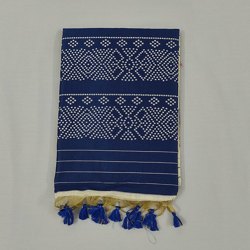 Hayagrivas Half-White Fancy Cotton Saree SSCBF84F19-18