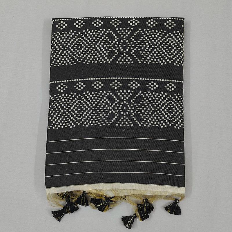 Hayagrivas Half-White Fancy Cotton Saree SSCBF84F19-22