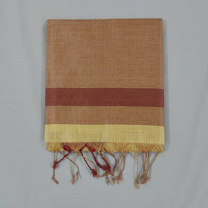 Hayagrivas Beige Fancy Cotton Saree SSCBF89F1-1