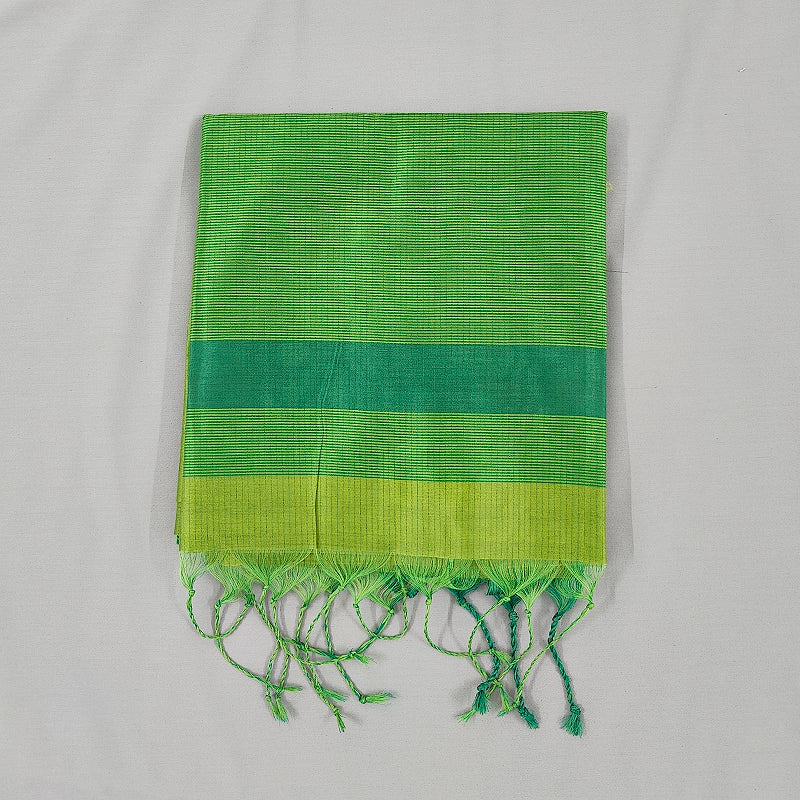 Hayagrivas Lime Green Fancy Cotton Saree SSCBF89F1-4