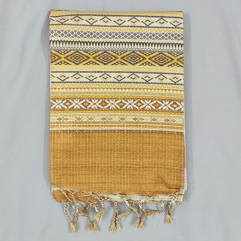 Hayagrivas Beige Fancy Cotton Saree SSCBF92F14-1