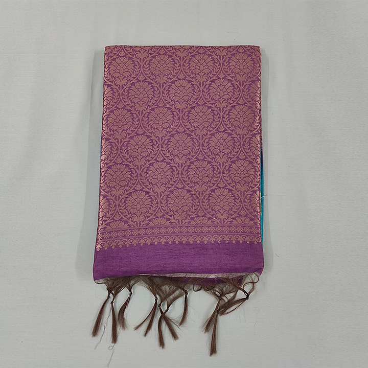 Hayagrivas Blue Fancy Cotton Saree SSCBF92F3-2