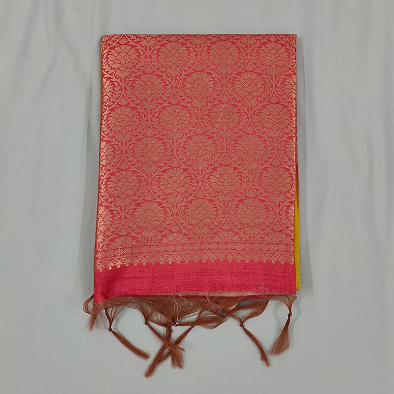 Hayagrivas Mustard Yellow Fancy Cotton Saree SSCBF92F3-4