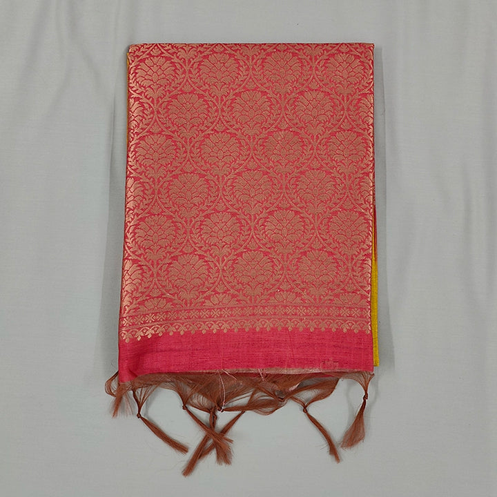 Hayagrivas Mustard Yellow Fancy Cotton Saree SSCBF92F3-4