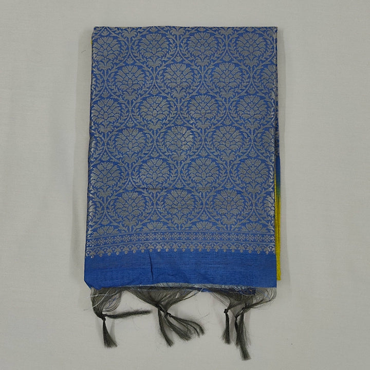 Hayagrivas Yellowish-Green Fancy Cotton Saree SSCBF92F3-5