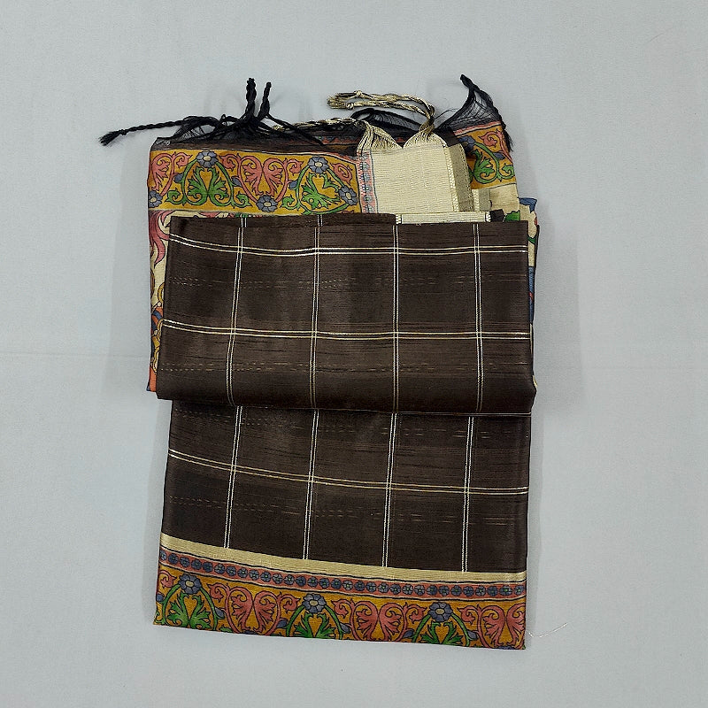 Hayagrivas Black Fancy Cotton Saree SSCBF92F4-2