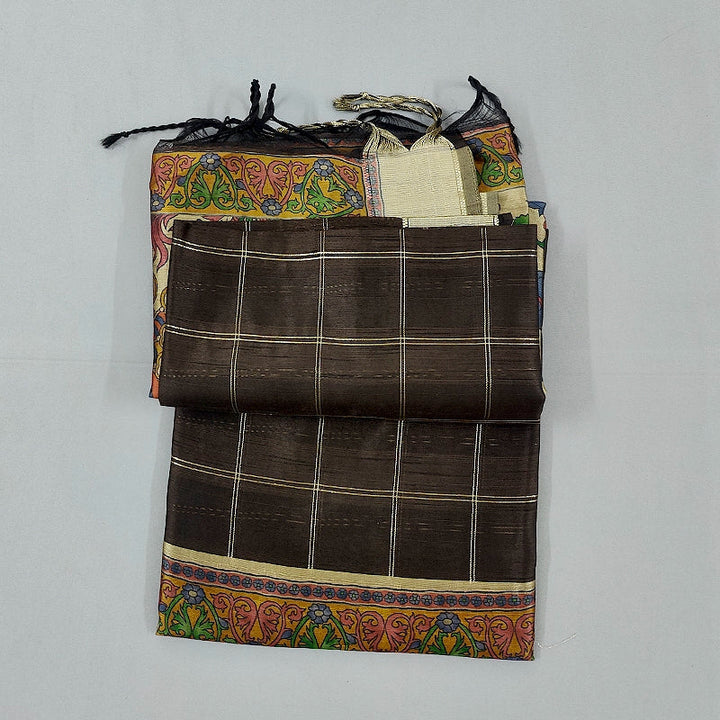 Hayagrivas Black Fancy Cotton Saree SSCBF92F4-2