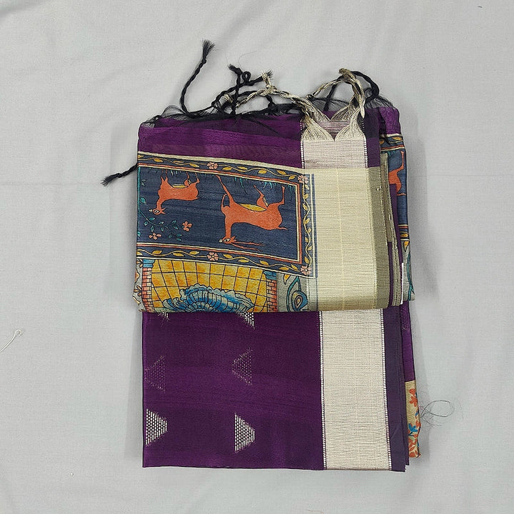Hayagrivas Purple Fancy Cotton Saree SSCBF92F6-4