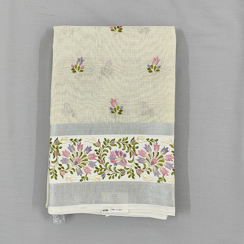 Hayagrivas Half-White Fancy Cotton Saree SSCBF99F1-4
