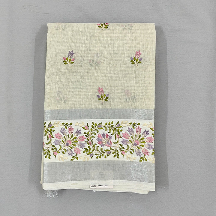Hayagrivas Half-White Fancy Cotton Saree SSCBF99F1-4
