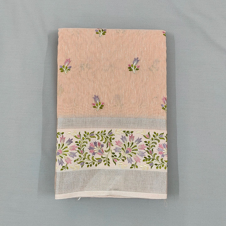Hayagrivas Peach Fancy Cotton Saree SSCBF99F1-5