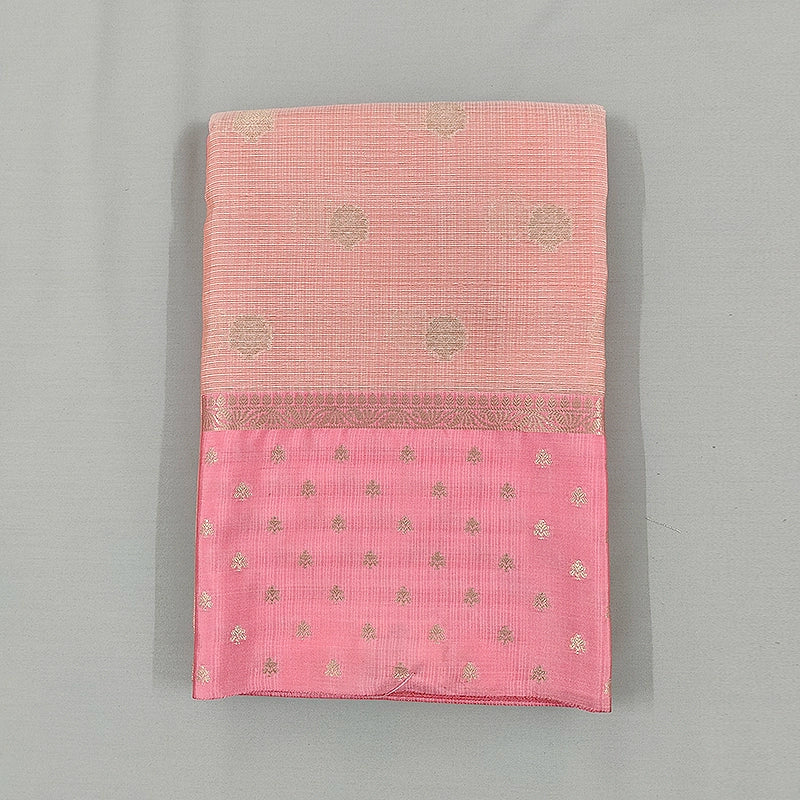 Hayagrivas Peach &amp; Pink Fancy Cotton Saree SSCBF99F2-1