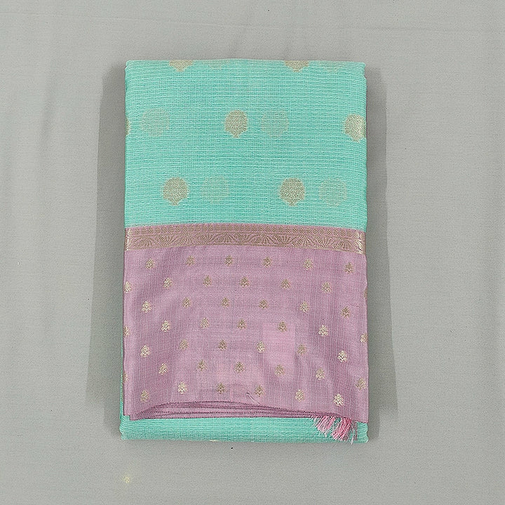 Hayagrivas Sea Green Fancy Cotton Saree SSCBF99F2-2