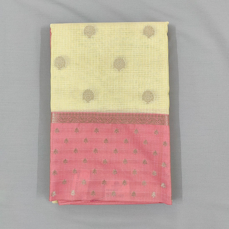Hayagrivas Cream-Yellow Fancy Cotton Saree SSCBF99F2-4