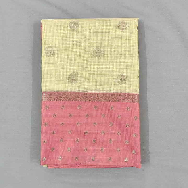 Hayagrivas Cream-Yellow Fancy Cotton Saree SSCBF99F2-4