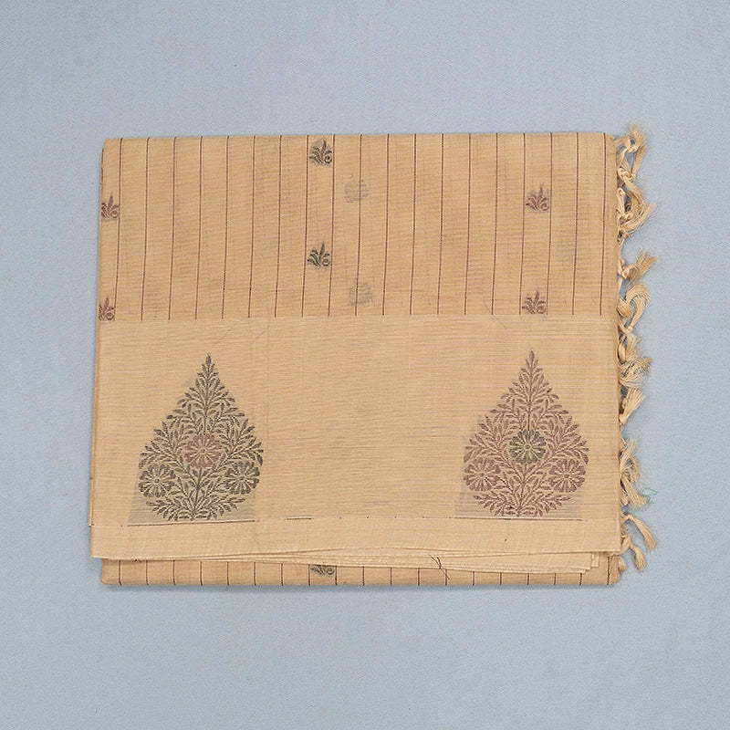 Hayagrivas Sandal Handloom Cotton Saree SSSBF127H13-3