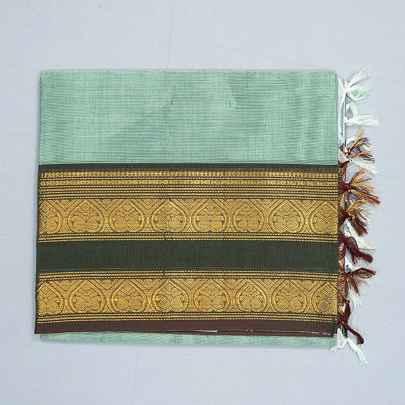 Hayagrivas Mint Green Handloom Chettinad Cotton Saree SSSBF131H1-13