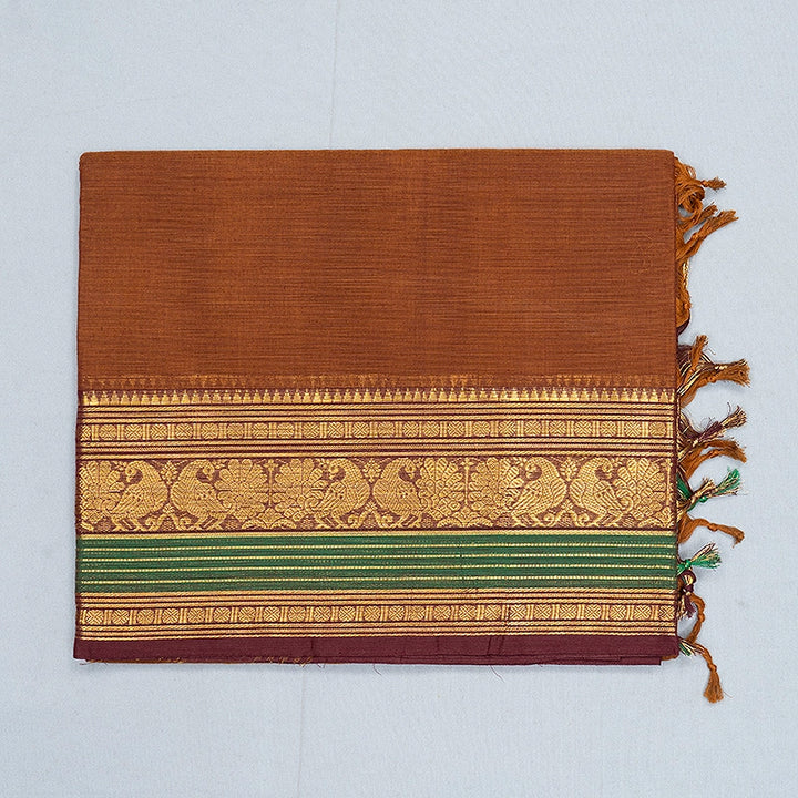 Hayagrivas Honey Mustard Handloom Chettinad Cotton Saree SSSBF131H1-3